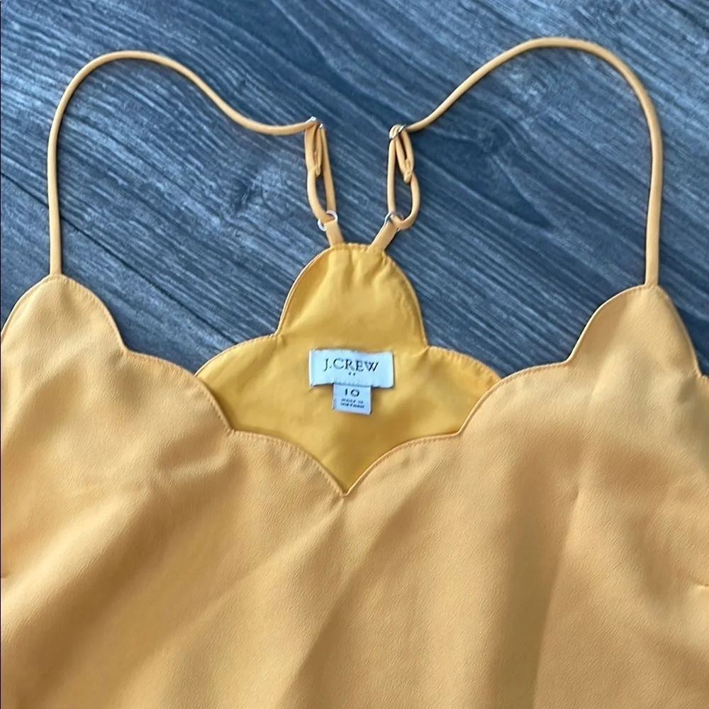 J. Crew Factory Women’s yellow Scalloped Cami Top
